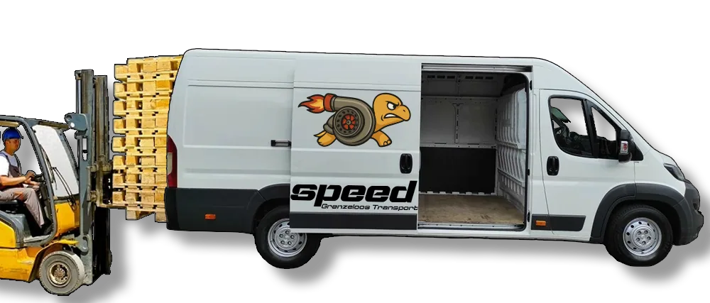 Pallet-transport via vorkheftruck